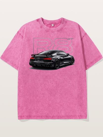 Audi R8 GT Black Rear End Washed T-shirt