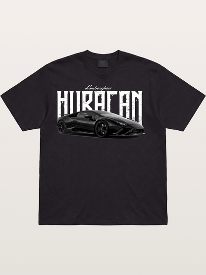Black Lamborghini Huracan Coupe Cotton T-shirt