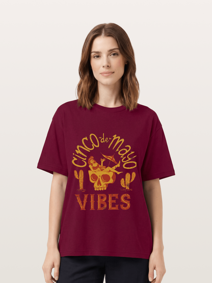 Cinco de Mayo Retro Skull Vibes Gildan T-shirt