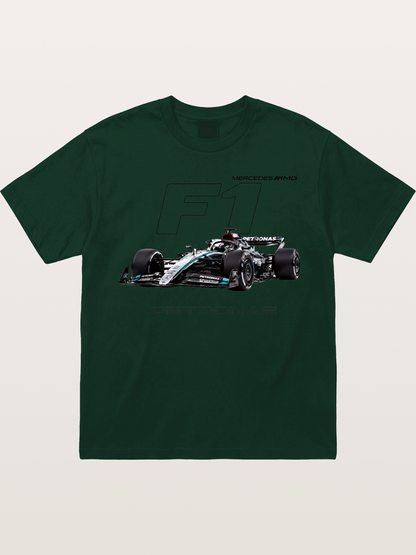 Mercedes F1 Formula Car Print Gildan T-shirt