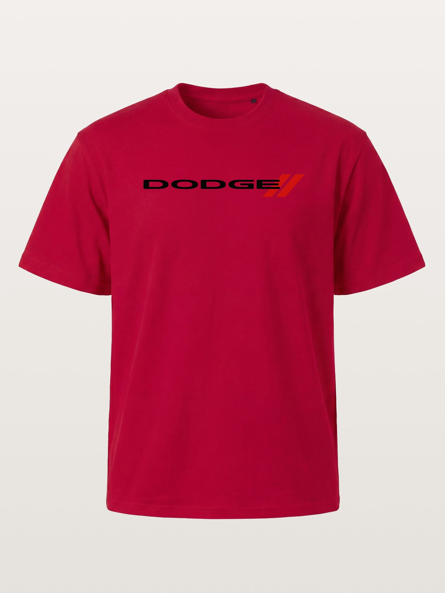 Dodge Red Strip Badge Print Gildan T-shirt