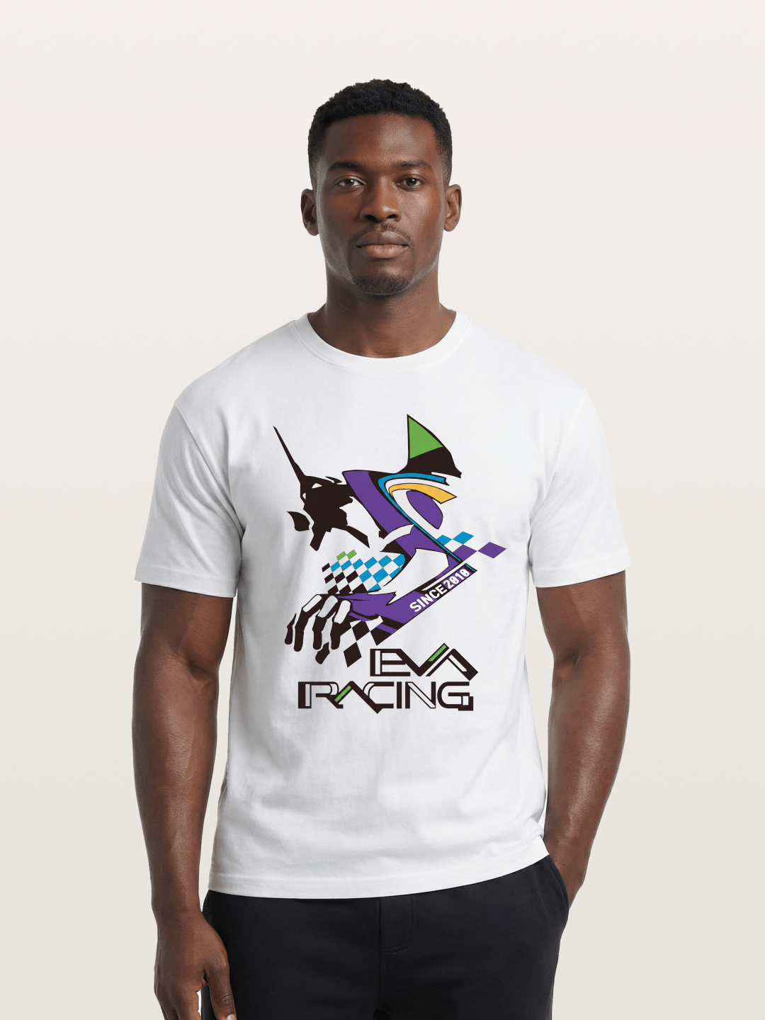 Eva Racing Checkered Flag Cotton T-shirt