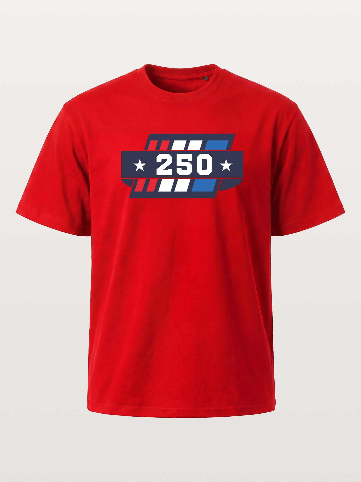250th Anniversary Star Stripes Badge Cotton T-shirt