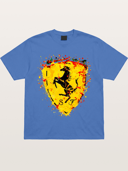Ferrari Paint Splash Logo Gildan T-shirt