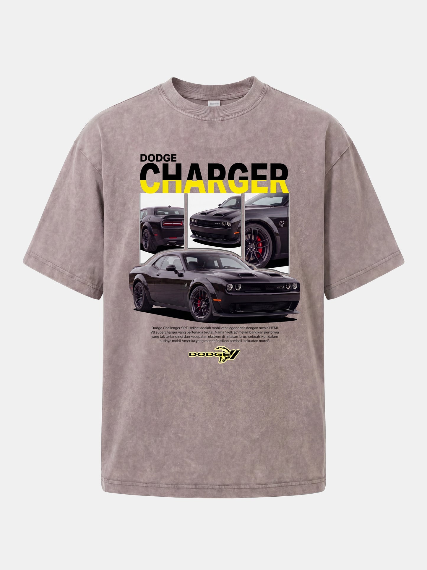 Dodge Hellcat Triple Car Collage Washed T-shirt