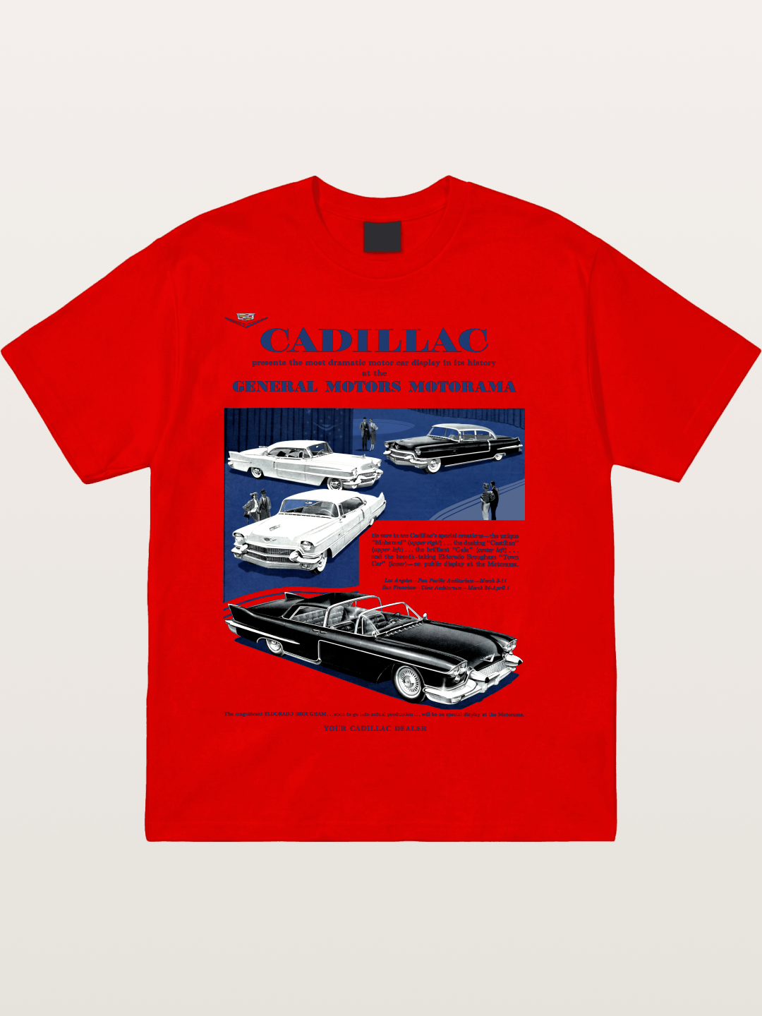 Cadillac Classic Car History Art Cotton T-shirt
