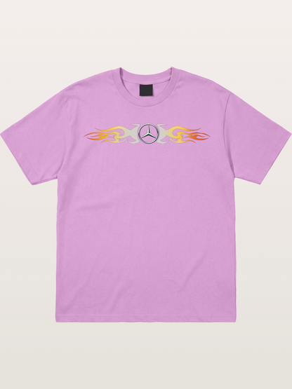 Mercedes Star Flame Stripe Gildan T-shirt