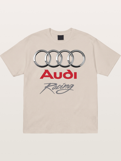 Audi Racing Four Rings Logo Cotton T-shirt