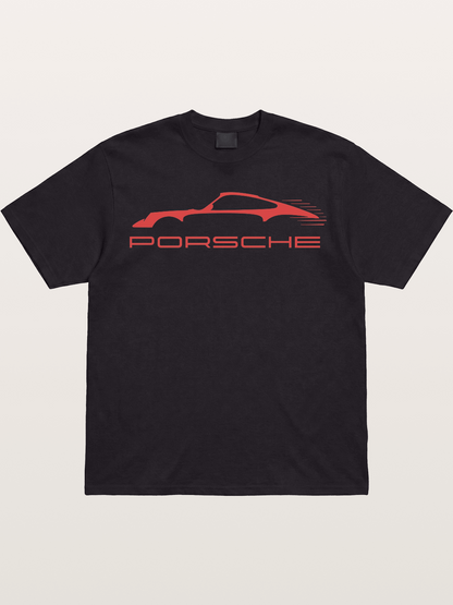 Red Porsche Silhouette Art Gildan T-shirt
