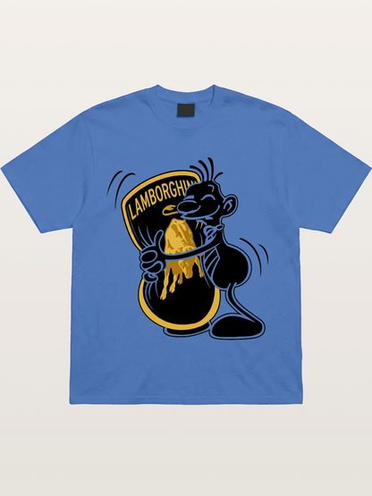 Cartoon Hugs Lamborghini Logo Gildan T-shirt