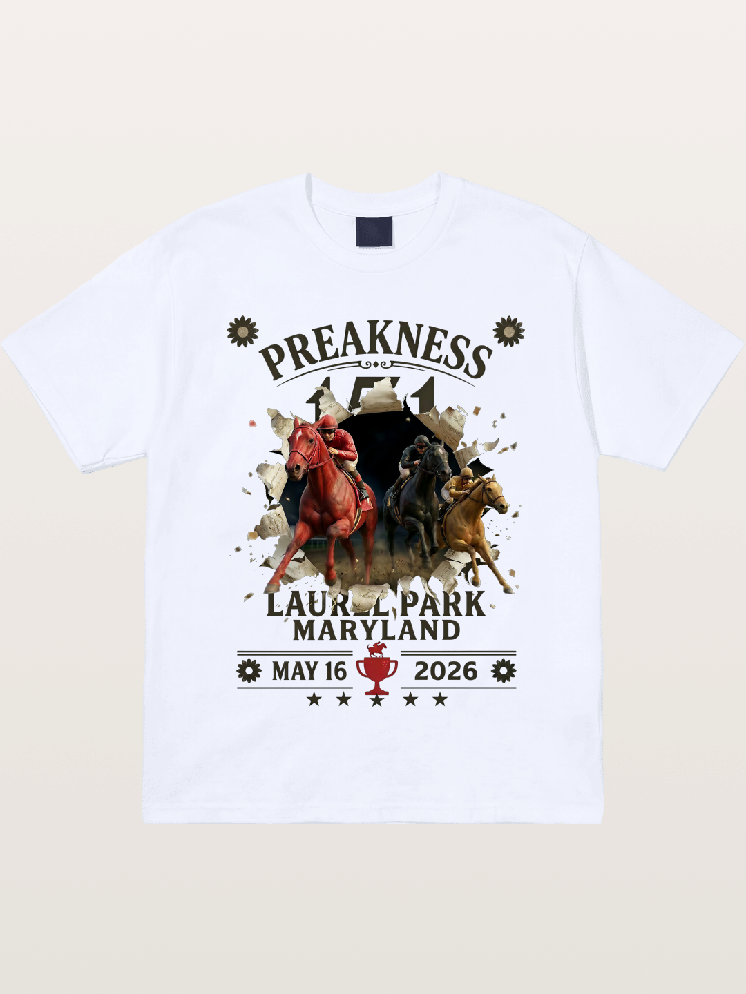 Preakness 151 Breakthrough Horse Art Gildan T-shirt