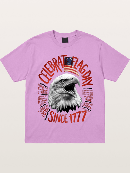 Eagle Celebrate Flag Day 1777 Gildan T-shirt