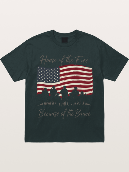 Home of the Free Because of the Brave Gildan T-shirt