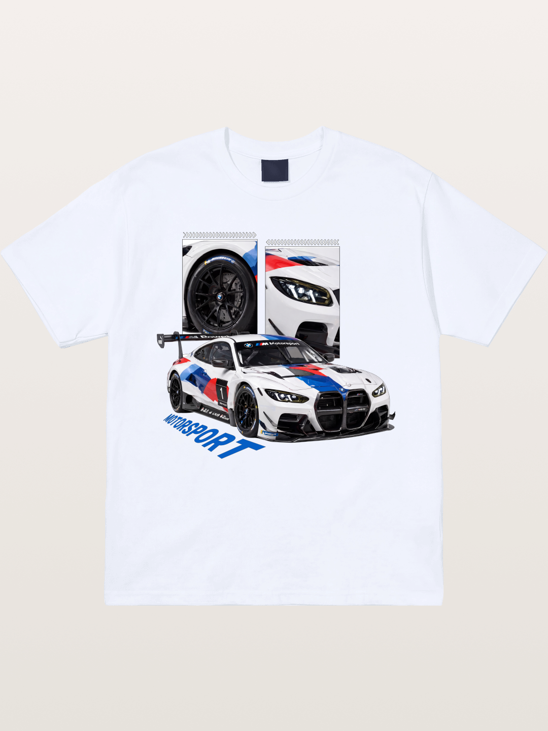 BMW M4 GT Race Car Collage Gildan T-shirt