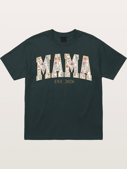 Floral Mama Est 2026 Design Gildan T-shirt