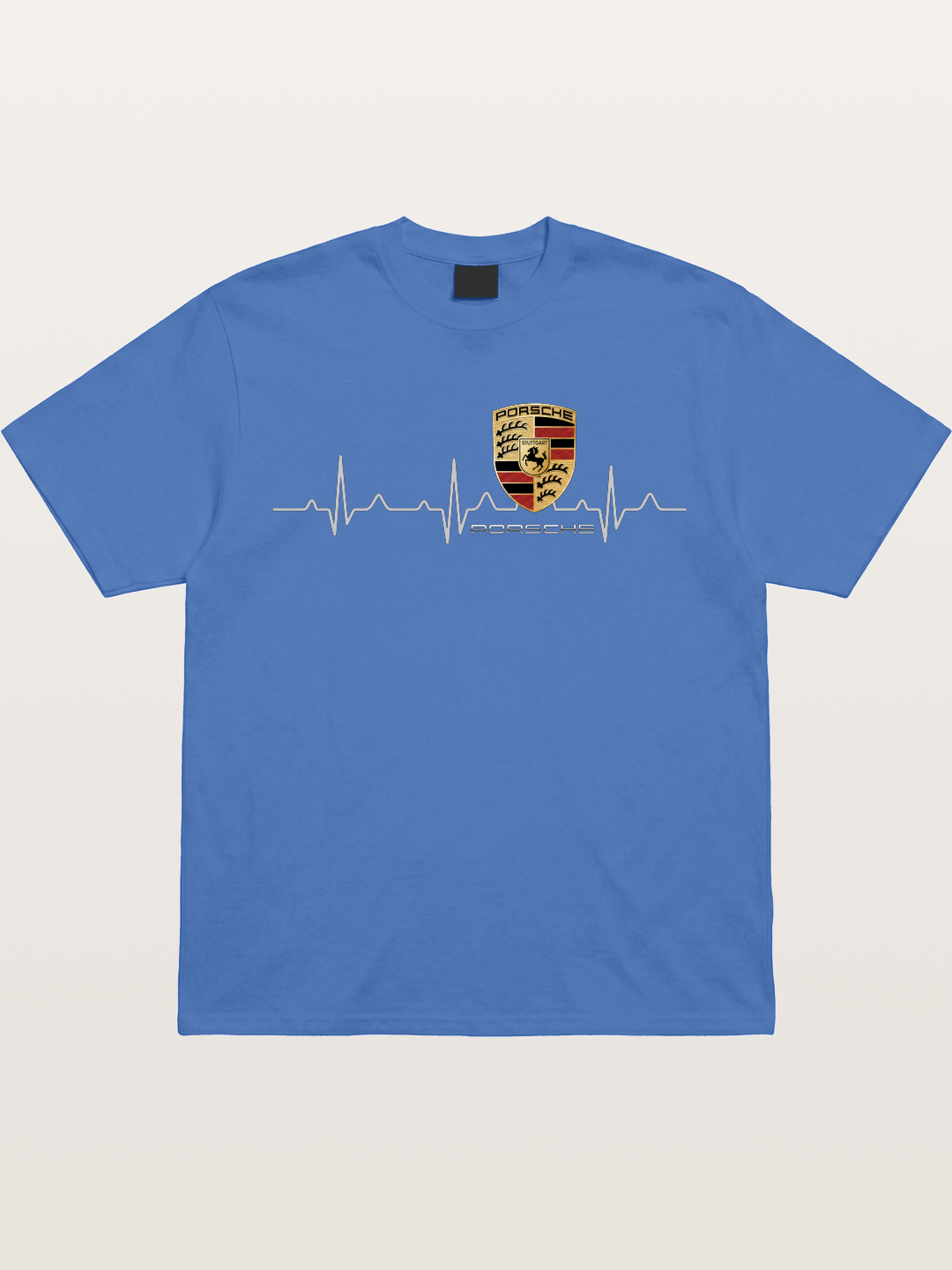 Porsche Heartbeat ECG Line Design Gildan T-shirt