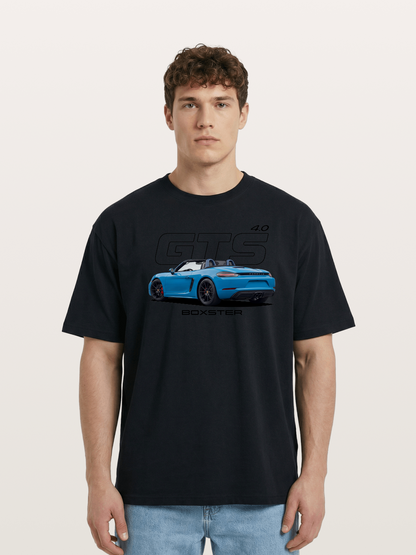 Porsche 718 Boxster GTS Print Cotton T-shirt