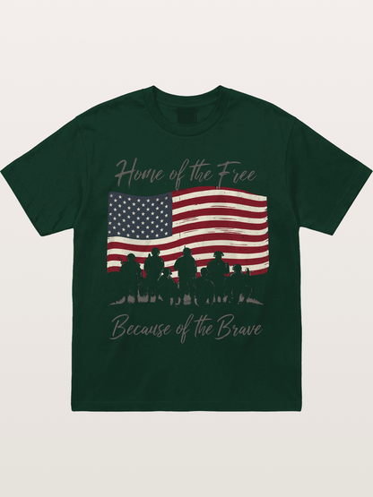 Home of the Free Because of the Brave Gildan T-shirt