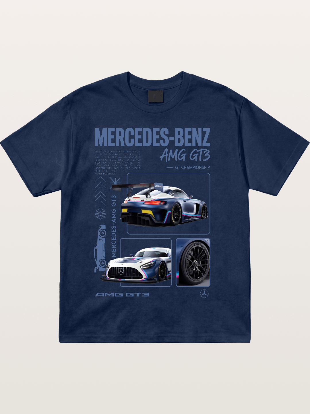 Mercedes AMG GT3 Race Car Cotton T-shirt