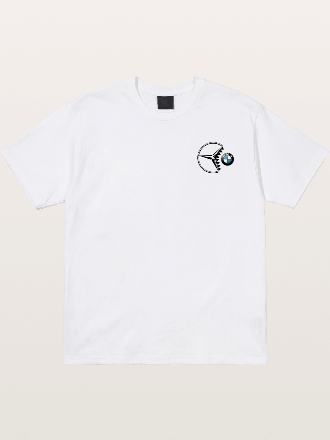 Mercedes vs BMW Logo Art Cotton T-shirt
