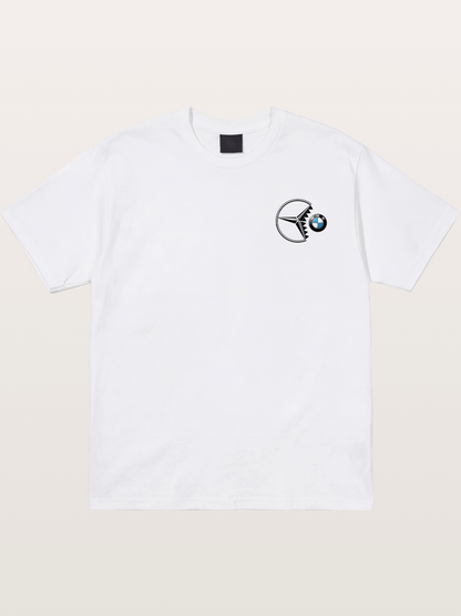 Mercedes vs BMW Logo Art Cotton T-shirt