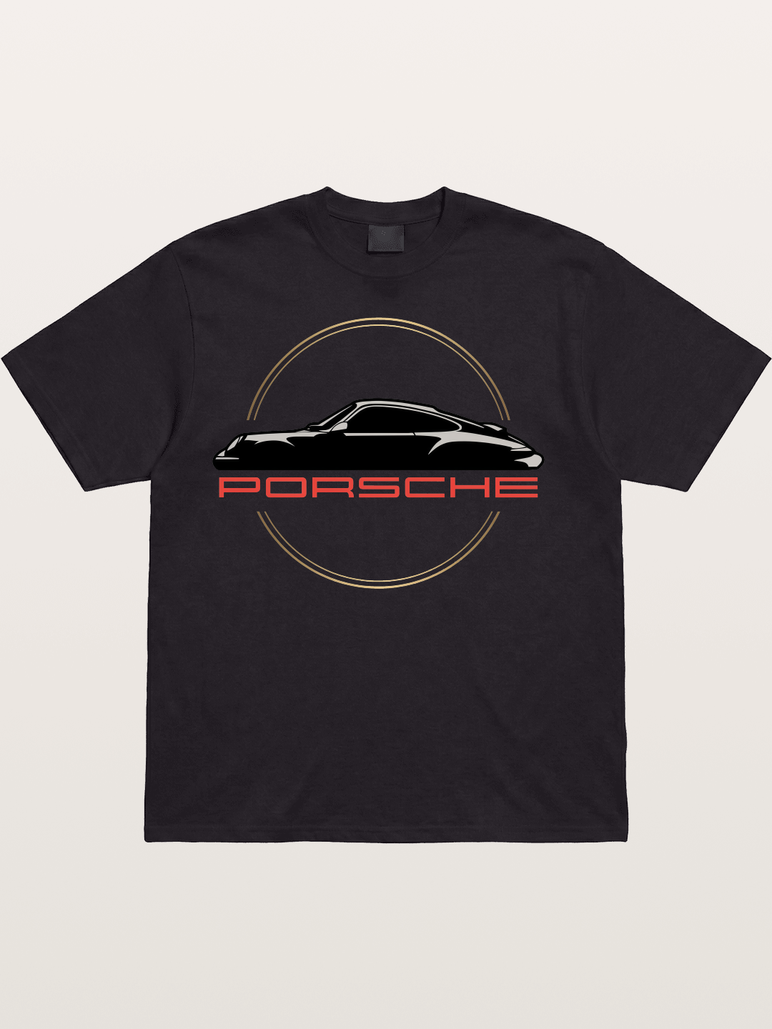 Porsche Silhouette Logo Art Cotton T-shirt