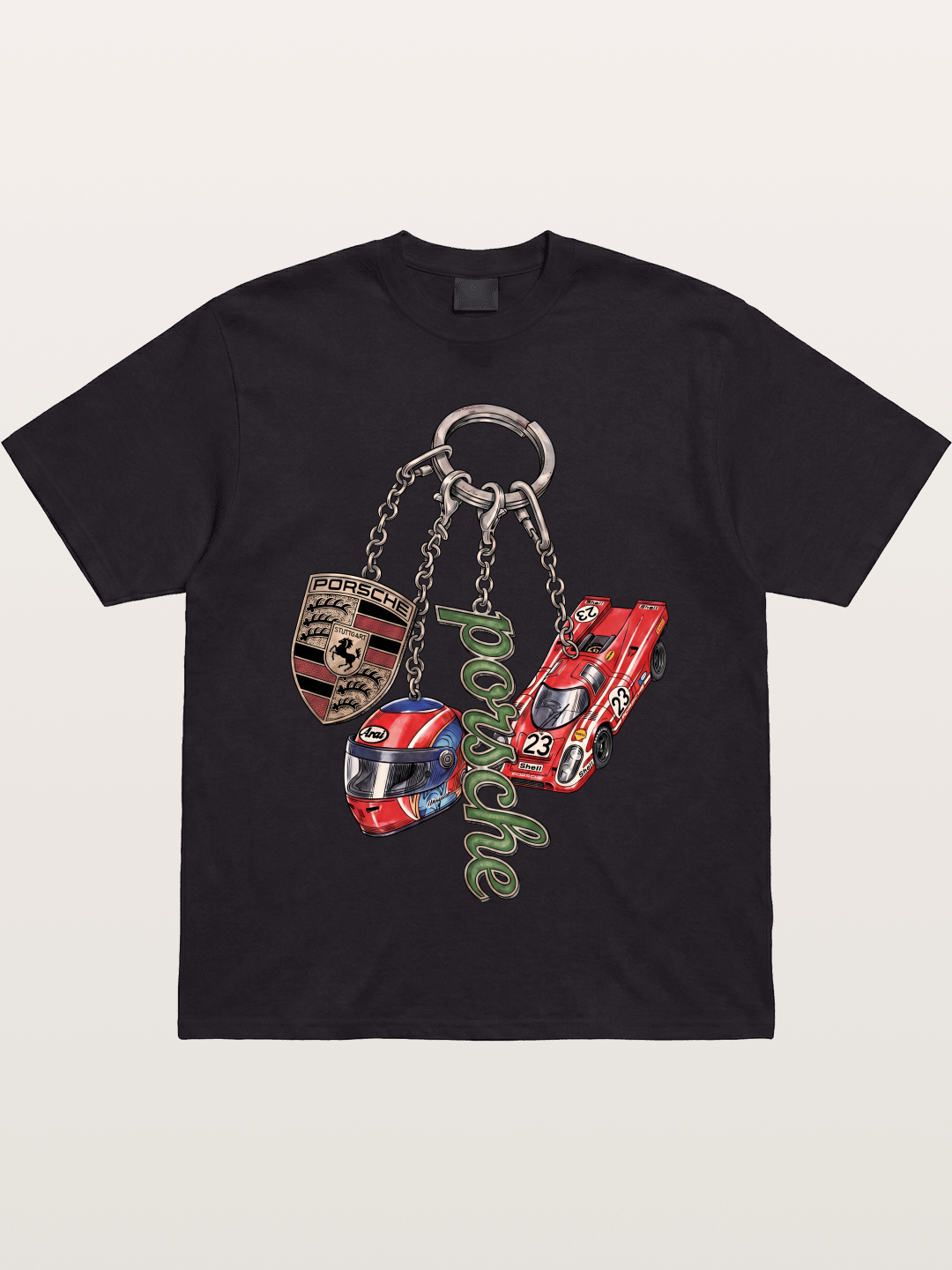 Porsche Vintage Race Charm Combo Gildan T-shirt