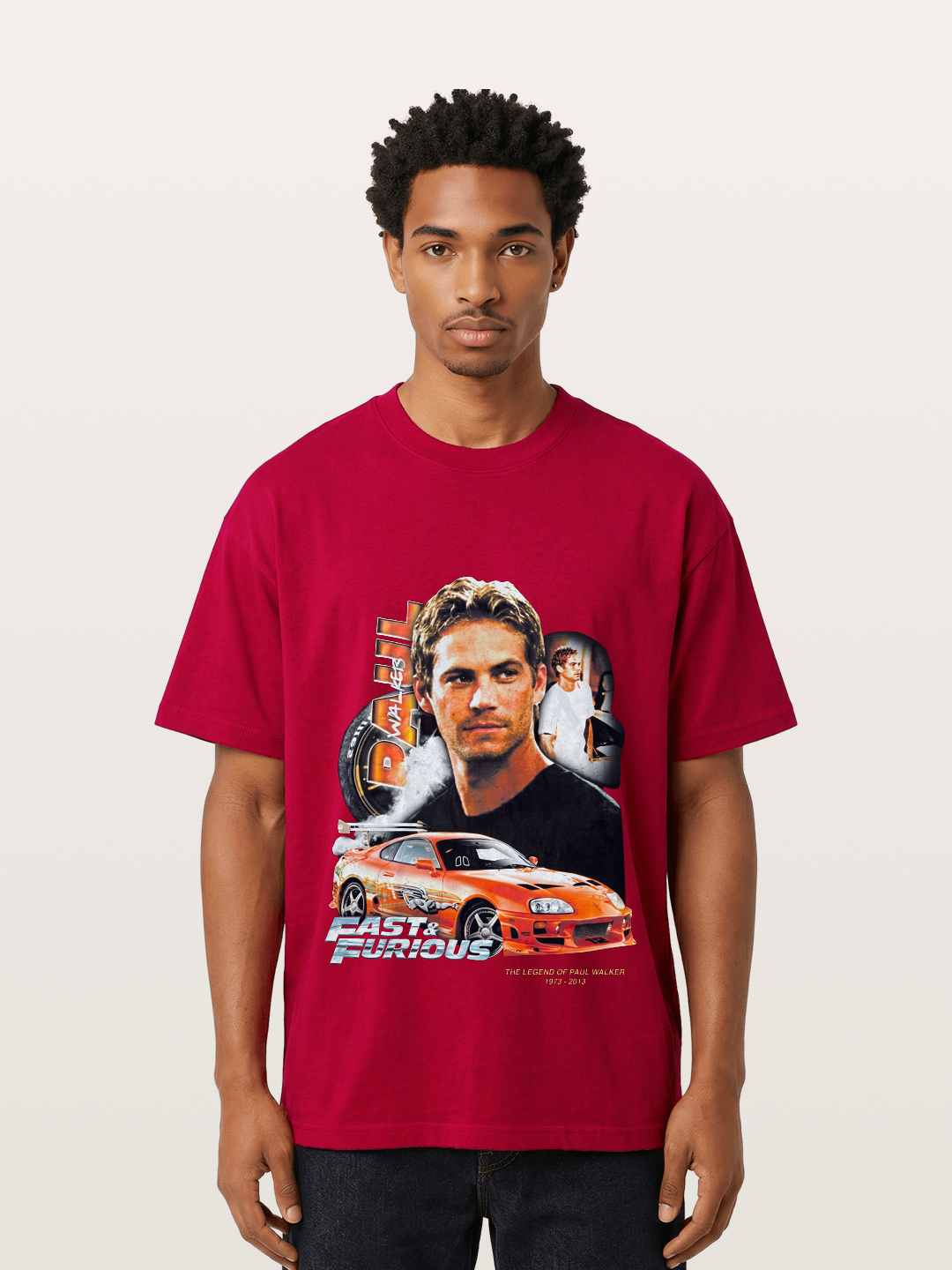 Orange Supra Fast & Furious Gildan T-shirt