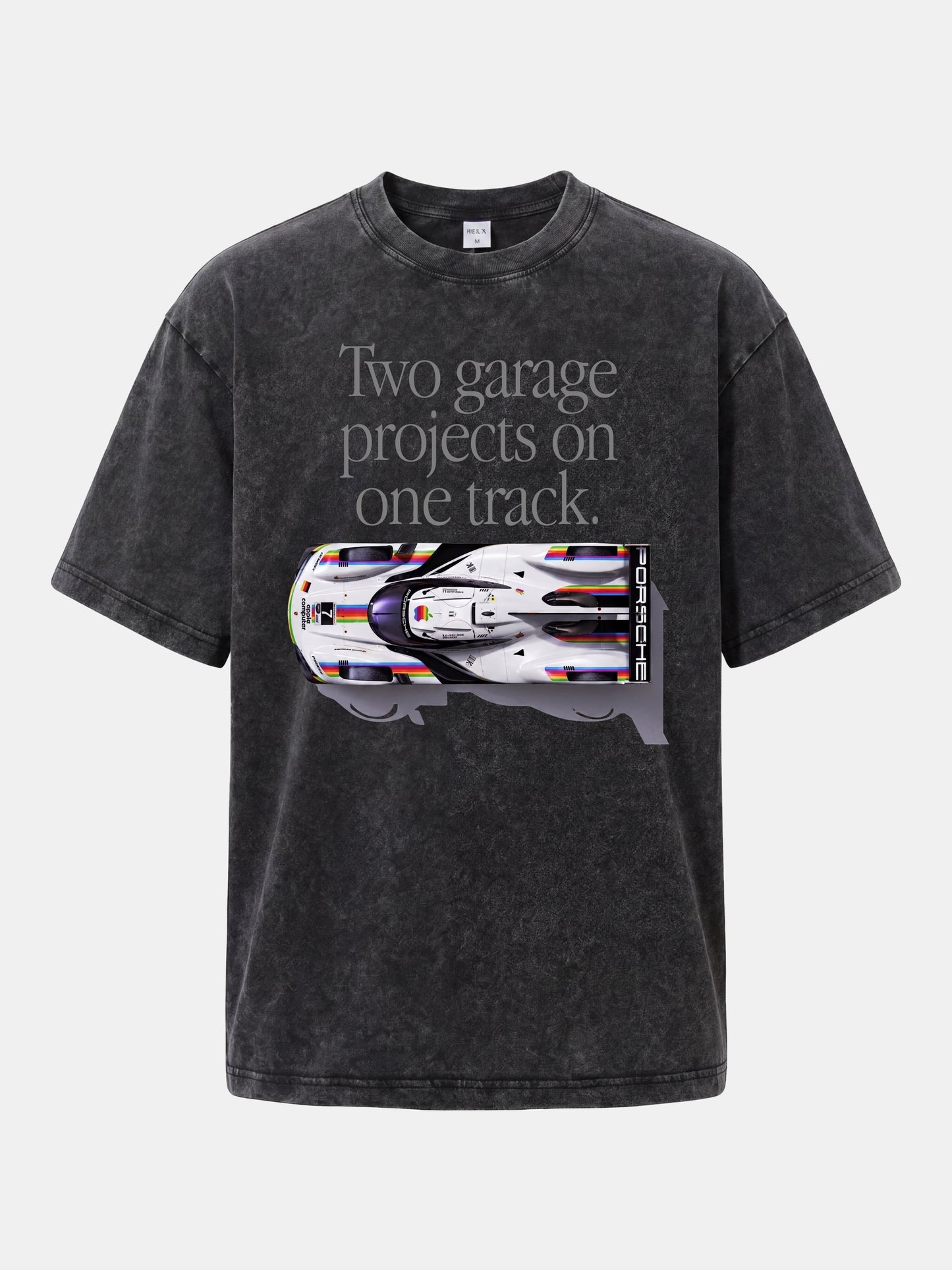 Le Mans Racer Two Garage Quote Washed T-shirt