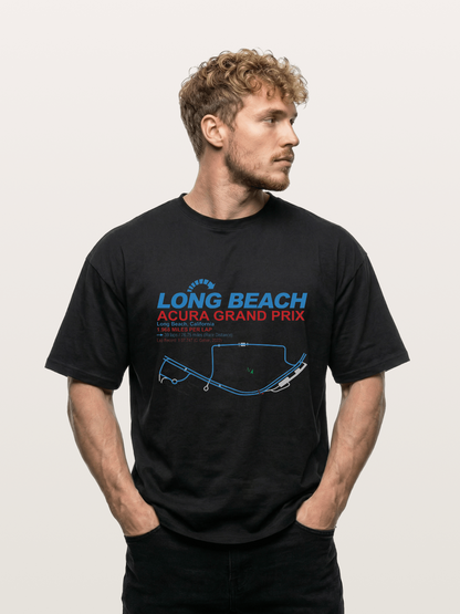 Long Beach Grand Prix Map Gildan T-shirt