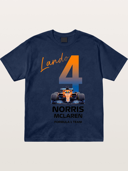 Lando Norris McLaren 4 Graphic Cotton T-shirt