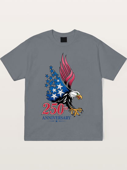 250th Anniversary Eagle Print Cotton T-shirt