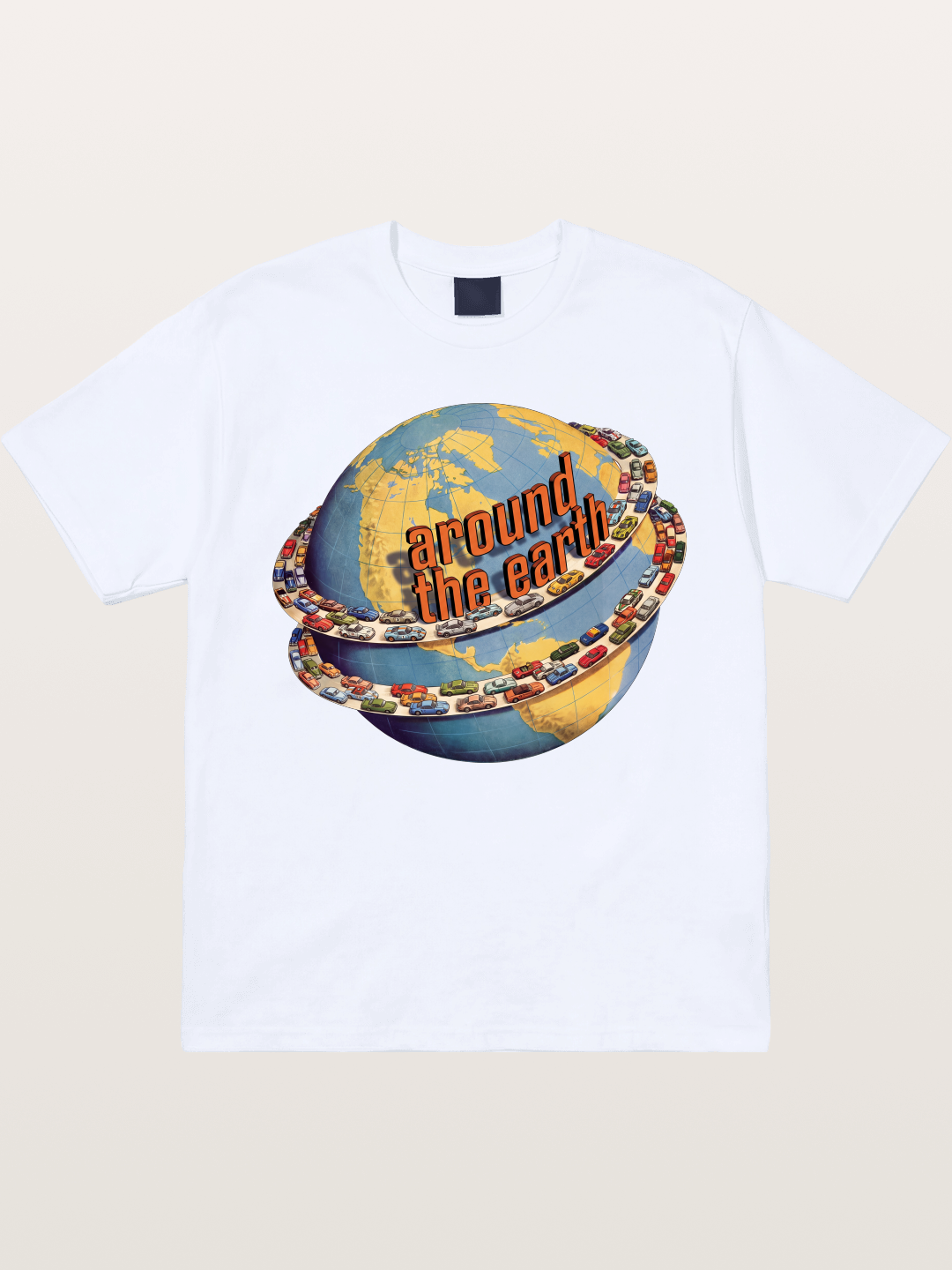 Global Cars Earth Illustration Gildan T-shirt