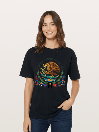 Mexican Eagle World Cup Art Cotton T-shirt