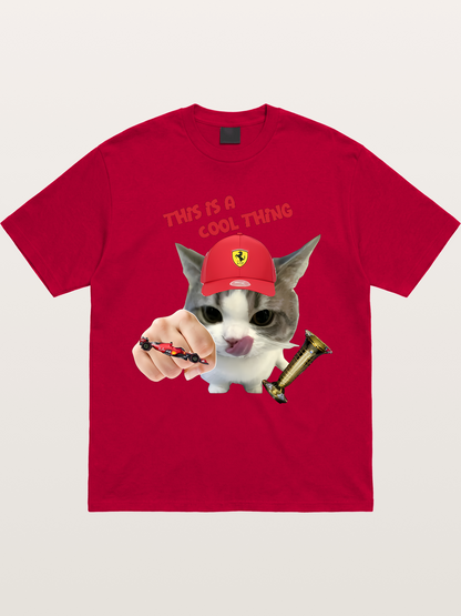 Ferrari Cat F1 Meme Gildan T-shirt