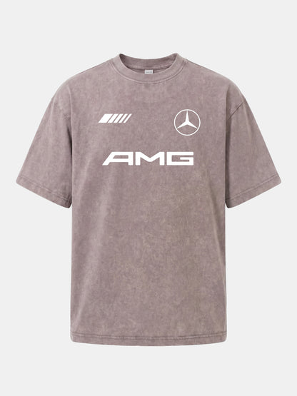 Mercedes AMG Three Element Dark Layout Washed T-shirt