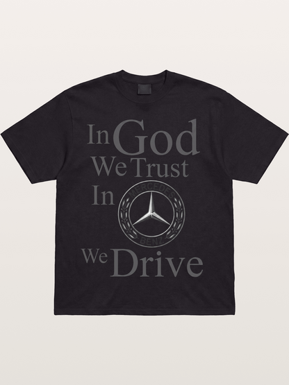 Mercedes Faith Text Art Cotton T-shirt
