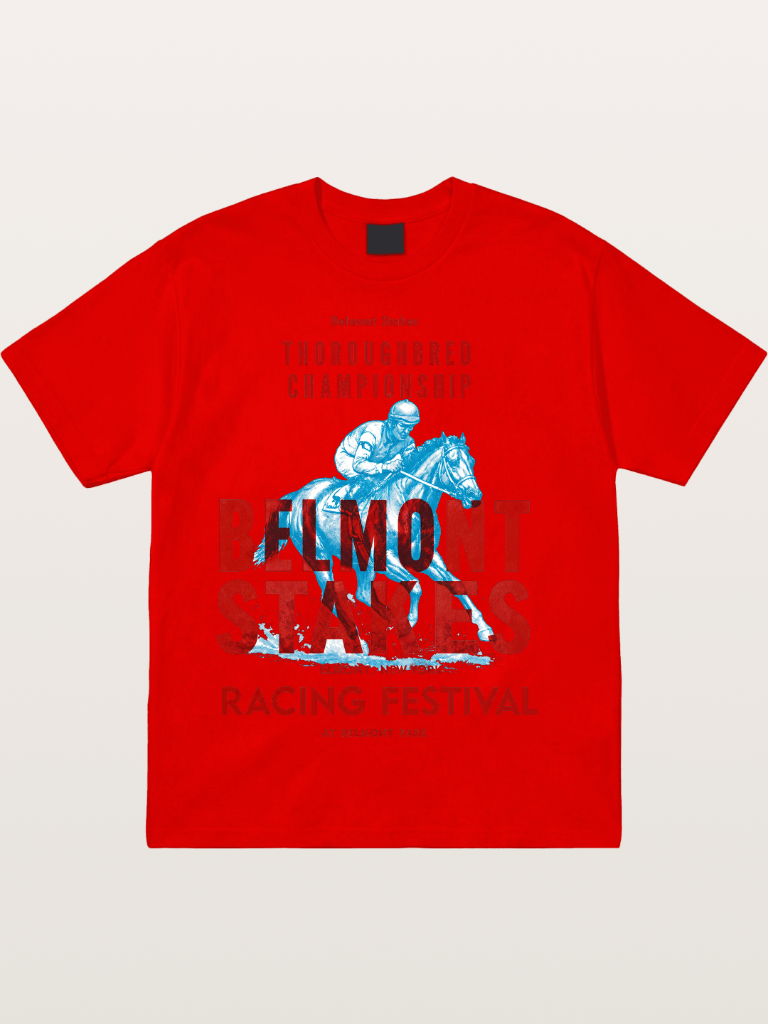 Belmont Stakes Racing Festival Art Cotton T-shirt