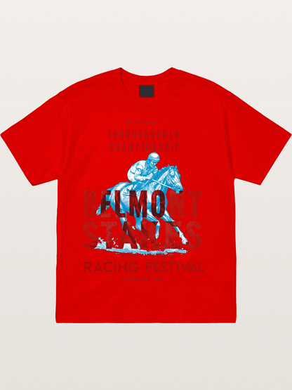 Belmont Stakes Racing Festival Art Cotton T-shirt