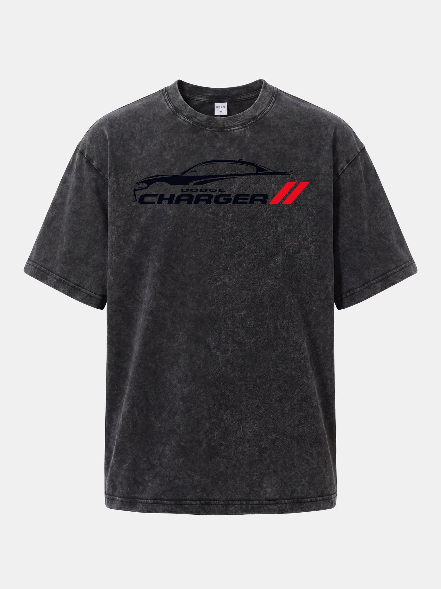 Charger Silhouette Strip Art Washed T-shirt
