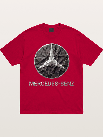 Mercedes Crumpled Paper Logo Gildan T-shirt