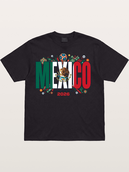 Mexico 2026 World Cup Lettering Cotton T-shirt
