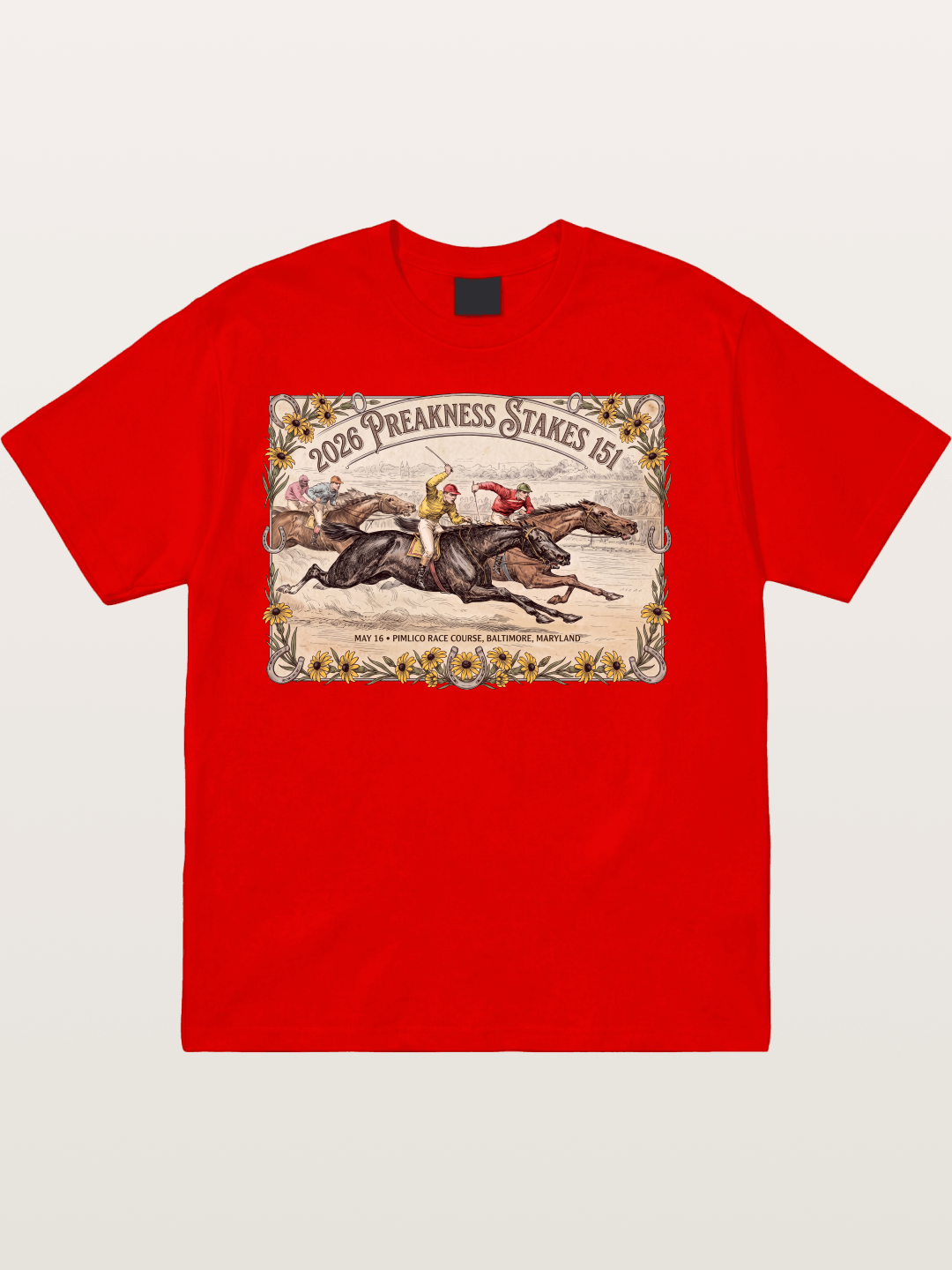 2026 Pimlico Race Course Print Cotton T-shirt
