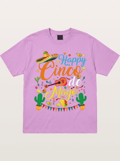 Cinco de Mayo Colorful Festival Design Gildan T-shirt