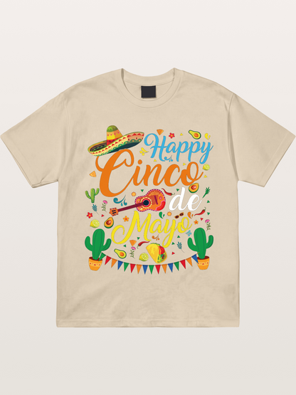 Cinco de Mayo Colorful Festival Design Gildan T-shirt