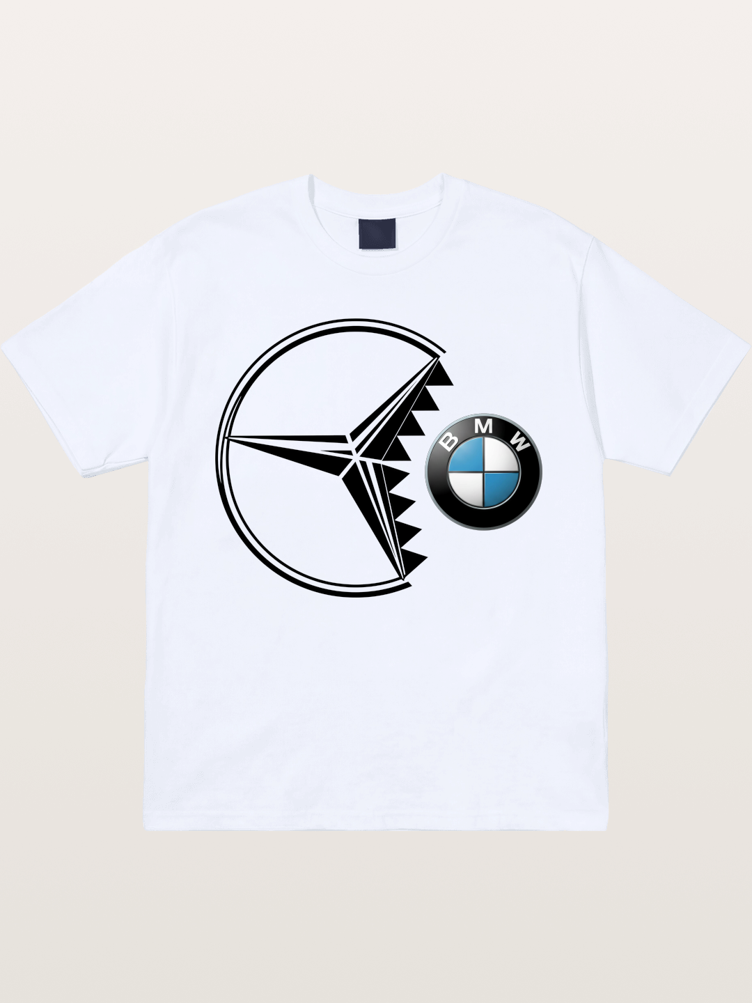 Mercedes vs BMW Logo Art Gildan T-shirt