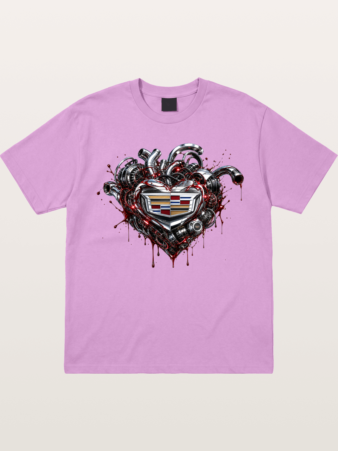 Cadillac Engine Heart Design Gildan T-shirt