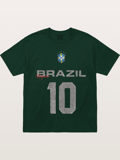 Brazil Neymar 10 Vintage Gildan T-shirt