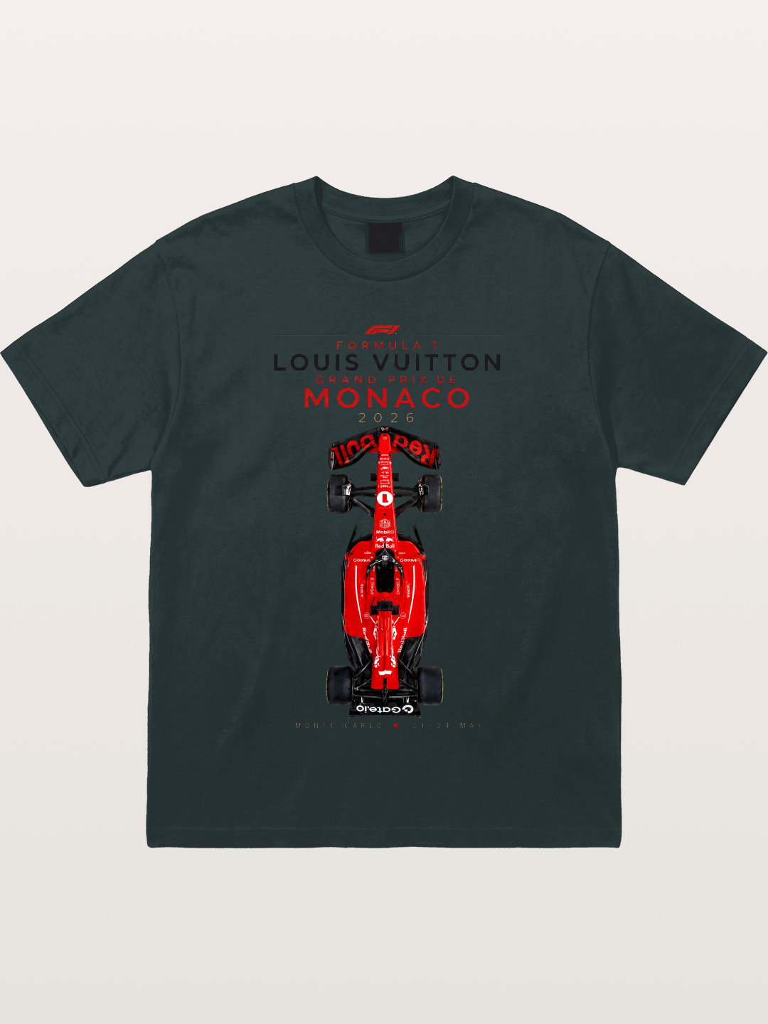 LV Monaco F1 Red Race Car Gildan T-shirt