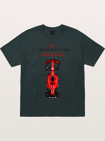 LV Monaco F1 Red Race Car Gildan T-shirt